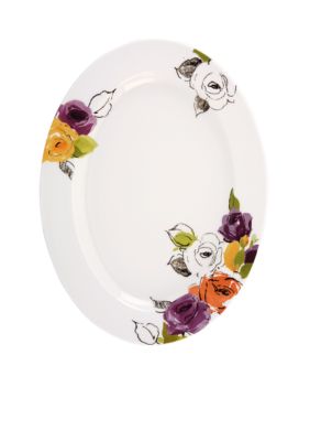Charcoal Floral Platter