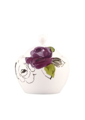 Charcoal Floral Sugar Bowl