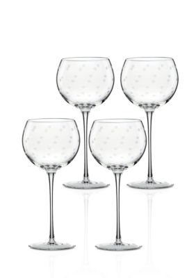 Kate Spade Larabee Dot Set of 4 Balloon Glasses