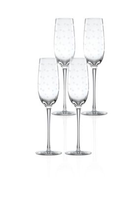 Kate Spade Larabee Dot Set of 4 Flutes