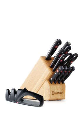 Wusthof Gourmet 12-piece Knife Block Set with Bonus Knife Sharpener