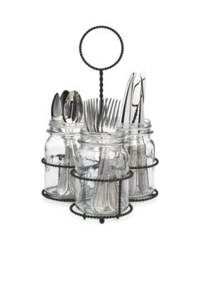 Home Essentials Mason Jar Flatware Caddy