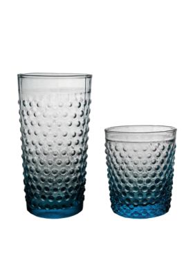 Home Essentials Blue Hobnail Glassware - Online Only