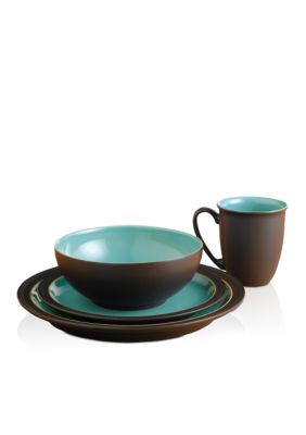 Denby Duet Brown & Turquoise 4pc Place Setting