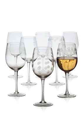 Mikasa Cheers Set of 8 White Wine Glasses