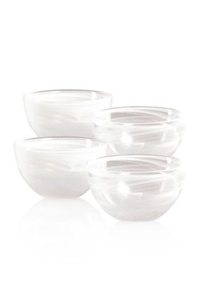 Mikasa Swirl White Set of 4 Bowls