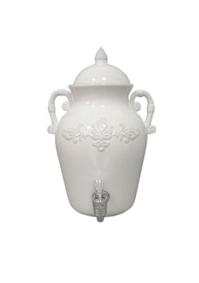 Round White Beverage Dispenser