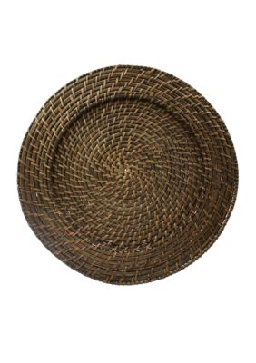 Jay Import Rattan Round Brick Brown Charger
