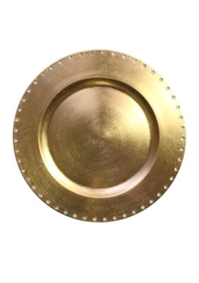 Jay Import Gold Jewels Rim Charger