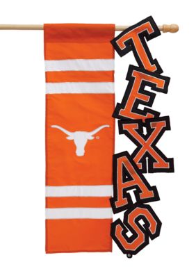 Evergreen Texas Longhorns Large House Flag