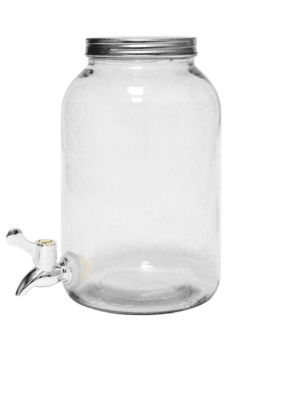 New View Large Glass Jar Drink Dispenser