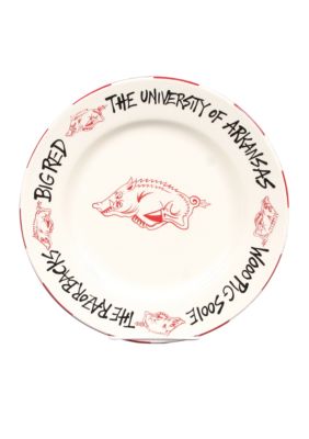 Magnolia Lane Arkansas Razorbacks Round Plate