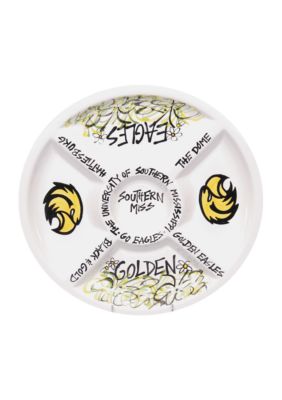Magnolia Lane Southern Miss Divided Veggie Plate