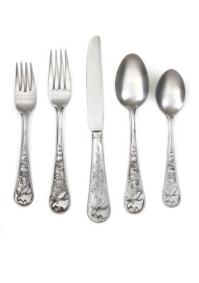 Cambridge Silversmiths Moose Satin 20 pc Flatware Set - Online Only