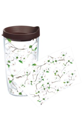 Tervis Tumbler Dogwood Wrap 16-oz. Tumbler with Brown Travel Lid