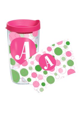 Tervis Tumbler 16 Oz Monogram Dot Wrap - More Letters Available