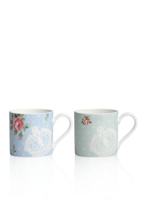 Royal Albert New Country Rose Vintage Teaware Set of 2 Mugs