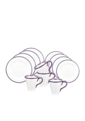 Portmeirion Sophie Conran Carnivale 12-piece Set Mulberry
