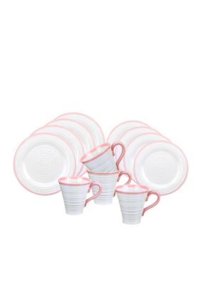 Portmeirion Sophie Conran Carnivale 12-piece Set Pink