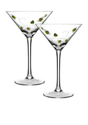 Luigi Bormioli Set of 2 Green Cocktails - Online Only