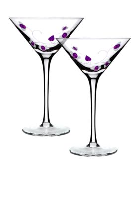Luigi Bormioli Set of 2 Purple Cocktail Glasses - Online Only