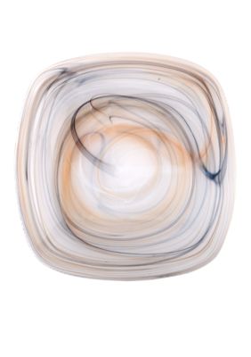 Vietri Alabaster Glass Square Salad Plate