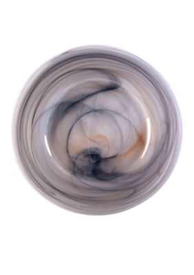 Vietri Alabaster Glass Taupe Service Plate