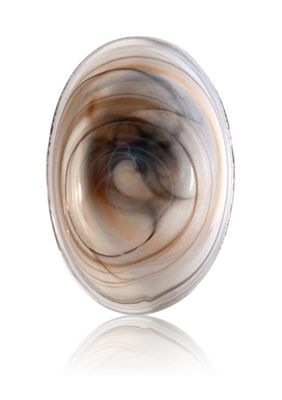 Vietri Alabaster Glass Large Oval Bowl