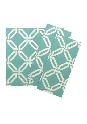 Vietri Aqua/Cream Greek Key Napkin
