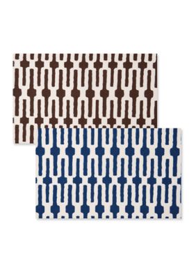 Vietri Indigo Link/Chocolate Link Placemat