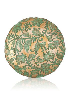 Vietri Damask Glass Aqua Salad Plate