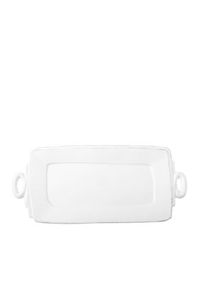 Lastra White Handled Rectangular Platter 16-in. x 8.75-in.
