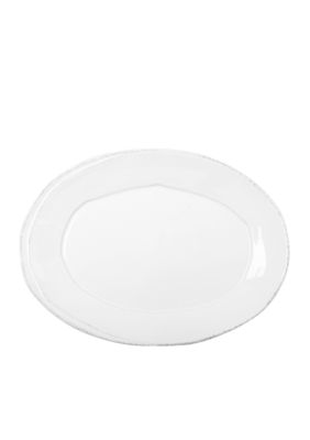 Lastra White Small Oval Platter 13.5-in.