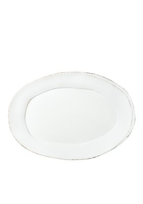 Lastra White Oval Platter