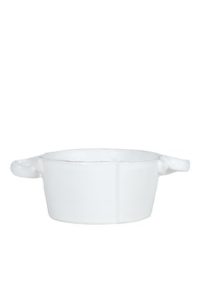 Lastra White Handled Individual Baker