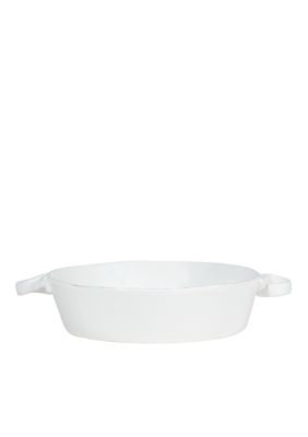 Lastra White Handled Round Baker