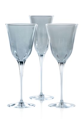Vietri Optical Smoke Gray Stemware
