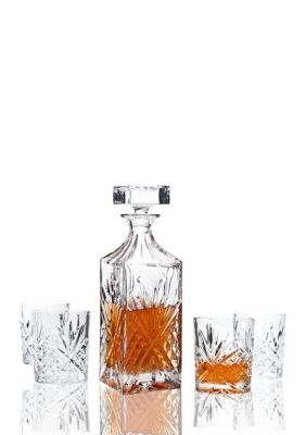 Godinger Dublin Whiskey Decanter and Double Old Fashion Set