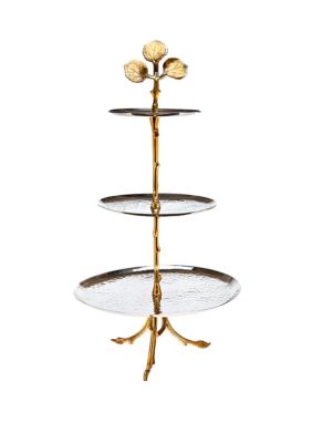 Godinger Gold Leaf 3 Tier Server - Online Only