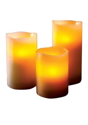 Home Accents 3pc LED Flameless Candle Set with Remote Control