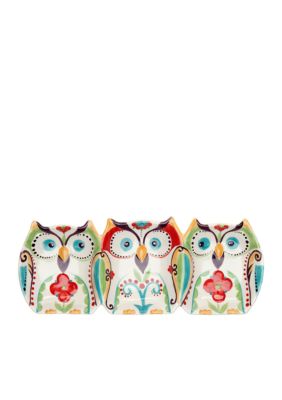 Bella Owl 3 Section Server- 14-in. x 5.75-in x 1.25-in.