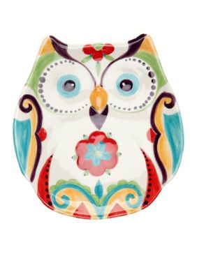 Bella Owl Olive Appetizer Plate- 6.5-in x 6.2 x 1.2-in.