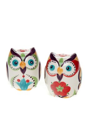 Bella Owl Salt & Pepper Set- 2.75-in. x 2.5-in. x 3.25-in.