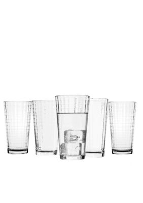 Home Accents Windowpane All Purpose 10pc. Drinkware Set