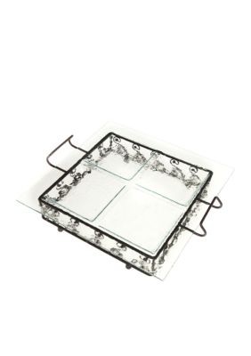 Home Accents&reg; 4 Section Square Platter with Stand