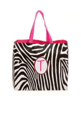 Home Accents&reg; Zebra Monogram Shopping Bag