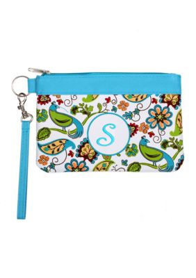 Home Accents&reg; Monogram Floral Bird Wristlet