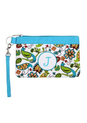 Home Accents Monogram Floral Bird Wristlet