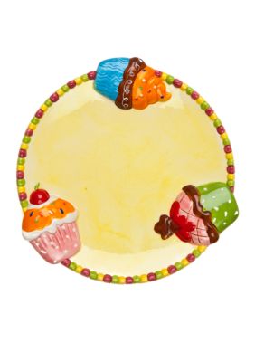 Home Accents Happy Birthday Cupcake Dessert Plate