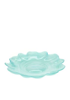 Home Accents Aqua Scallop Platter - Online Only
